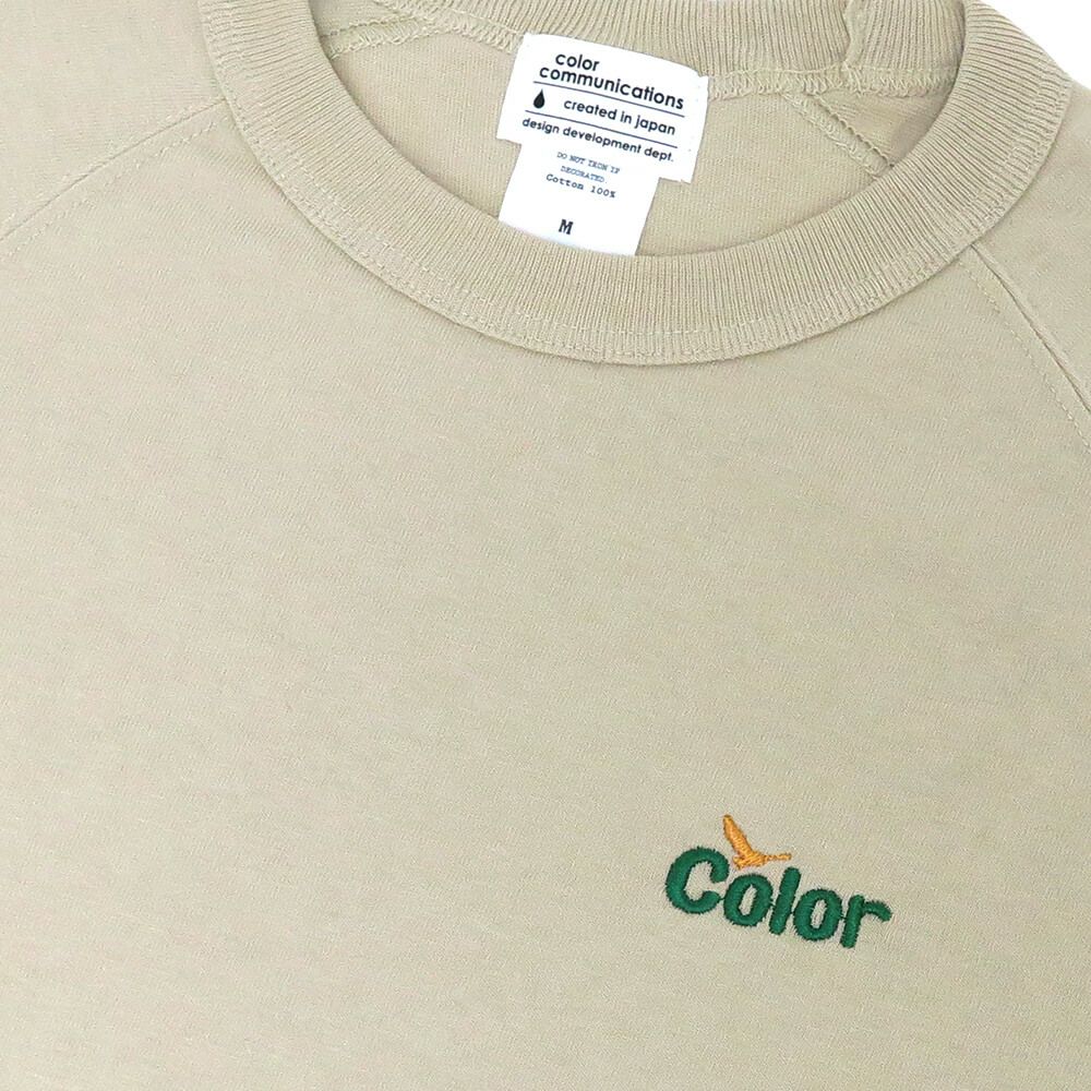 COLOR COMMUNICATIONS LONG SLEEVE カラーコミュニケーションズ 7分袖Tシャツ WAWA OWL EMB LETTER STONE スケートボード スケボー 1