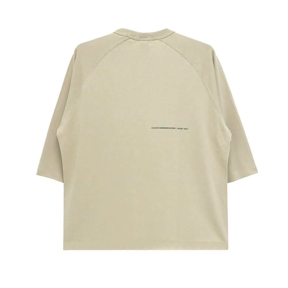 COLOR COMMUNICATIONS LONG SLEEVE カラーコミュニケーションズ 7分袖Tシャツ WAWA OWL EMB LETTER STONE スケートボード スケボー 4