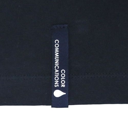 COLOR COMMUNICATIONS LONG SLEEVE カラーコミュニケーションズ 7分袖Tシャツ WAWA OWL EMB LETTER NAVY スケートボード スケボー 5