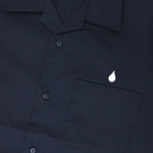 COLOR COMMUNICATIONS SHORT SLEEVE SHIRTS カラーコミュニケーションズ 半袖シャツ DRIP EMB TC TWILL DARK NAVY スケートボード スケボー 1
