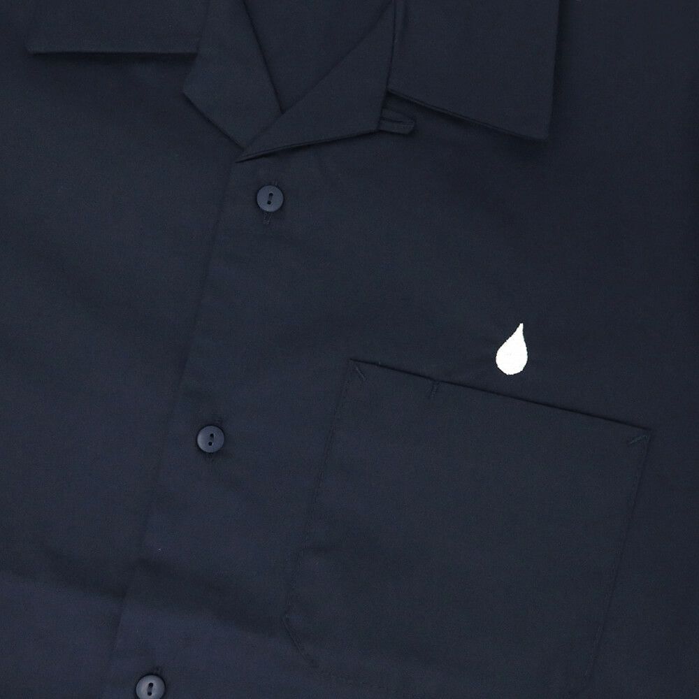 COLOR COMMUNICATIONS SHORT SLEEVE SHIRTS カラーコミュニケーションズ 半袖シャツ DRIP EMB TC TWILL DARK NAVY スケートボード スケボー 1