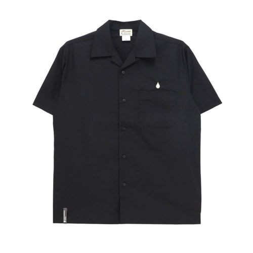 COLOR COMMUNICATIONS SHORT SLEEVE SHIRTS カラーコミュニケーションズ 半袖シャツ DRIP EMB TC TWILL BLACK スケートボード スケボー 