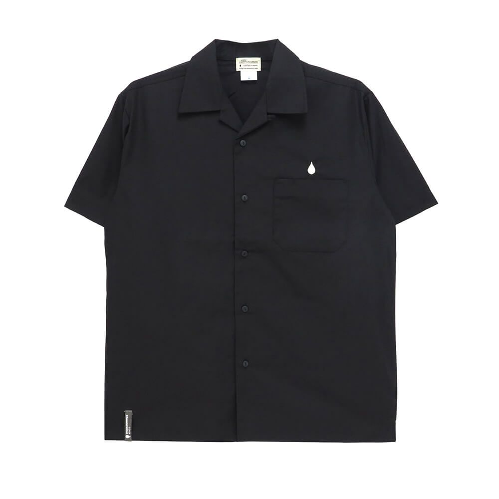 COLOR COMMUNICATIONS SHORT SLEEVE SHIRTS カラーコミュニケーションズ 半袖シャツ DRIP EMB TC TWILL BLACK スケートボード スケボー 