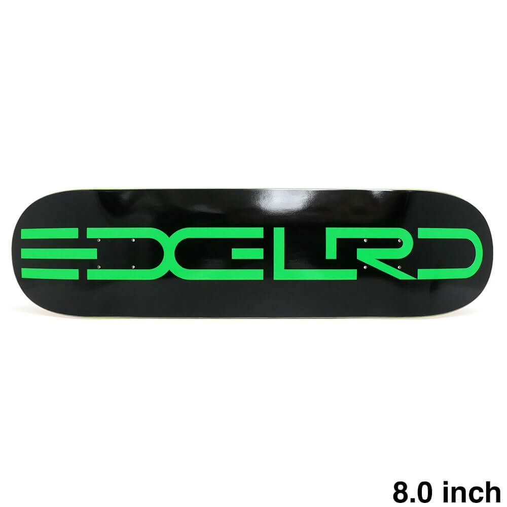 EDGLRD DECK エッジロード デッキ TEAM TECH SCRIPT BLACK/GREEN 8.0 スケートボード スケボー 1