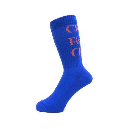 CHAOS FISHING CLUB SOCKS カオスフィッシングクラブ ソックス 靴下 1 PAC LOGO BLUE スケートボード スケボー 1
