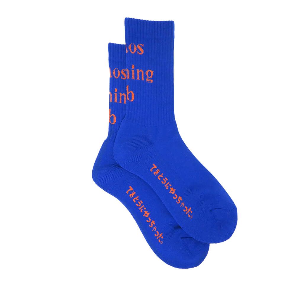 CHAOS FISHING CLUB SOCKS カオスフィッシングクラブ ソックス 靴下 1 PAC LOGO BLUE スケートボード 3