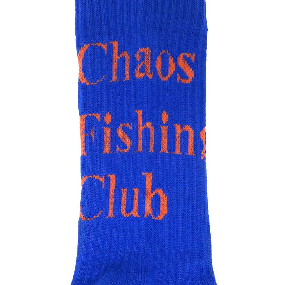 CHAOS FISHING CLUB SOCKS カオスフィッシングクラブ ソックス 靴下 1 PAC LOGO BLUE スケートボード スケボー 4