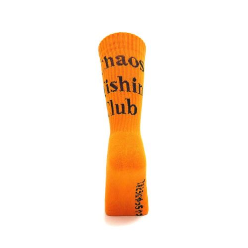 CHAOS FISHING CLUB SOCKS カオスフィッシングクラブ ソックス 靴下 1 PAC LOGO ORANGE スケートボード スケボー 2