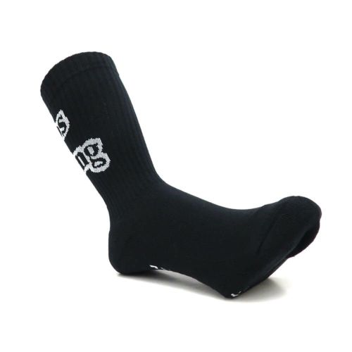 CHAOS FISHING CLUB SOCKS カオスフィッシングクラブ ソックス 靴下 1 PAC ARCH LOGO BLACK スケートボード スケボー 