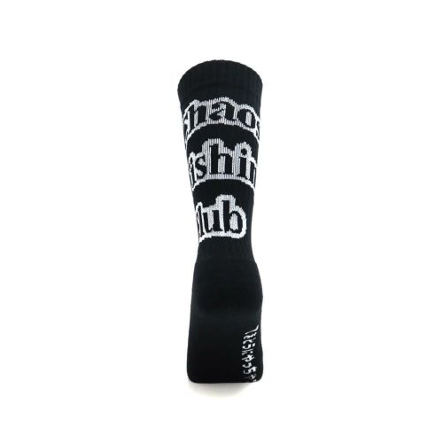 CHAOS FISHING CLUB SOCKS カオスフィッシングクラブ ソックス 靴下 1 PAC ARCH LOGO BLACK スケートボード スケボー 2