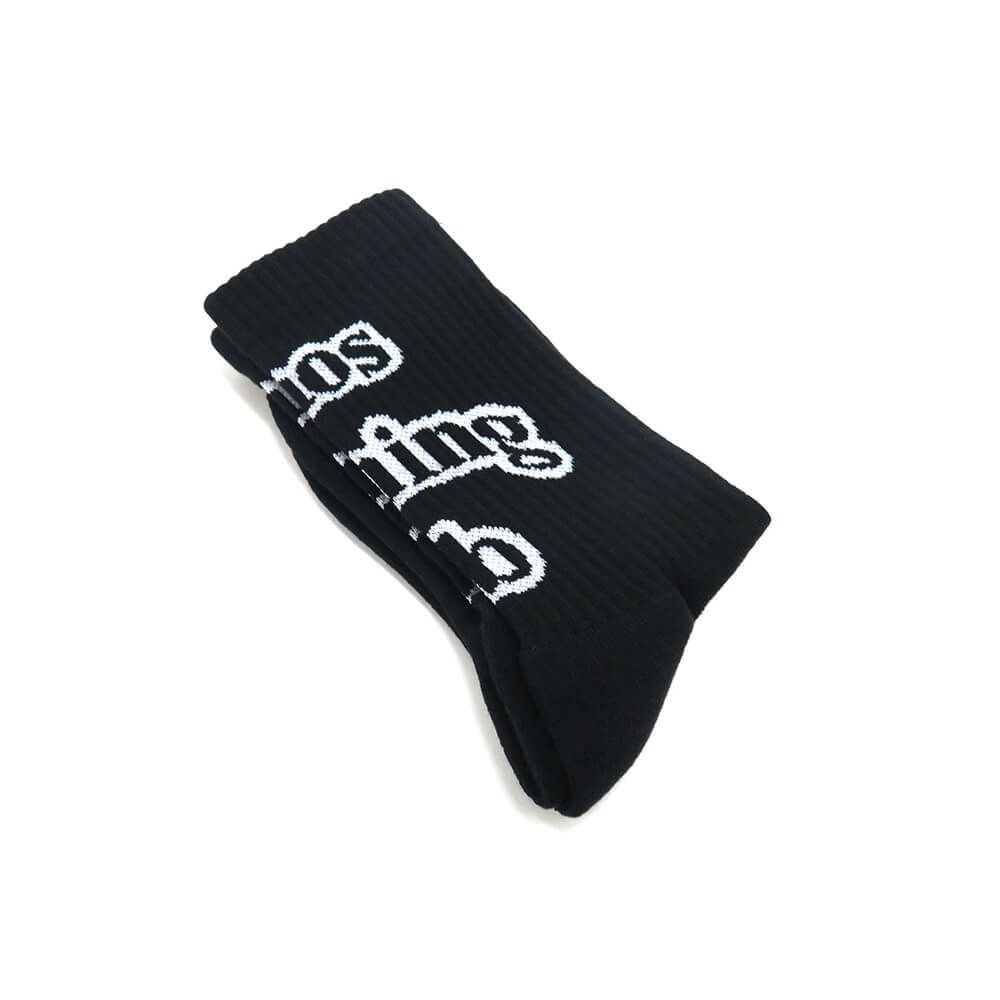 CHAOS FISHING CLUB SOCKS カオスフィッシングクラブ ソックス 靴下 1 PAC ARCH LOGO BLACK スケートボード スケボー 6
