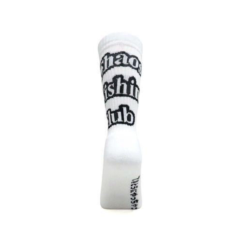 CHAOS FISHING CLUB SOCKS カオスフィッシングクラブ ソックス 靴下 1 PAC ARCH LOGO WHITE スケートボード スケボー 2