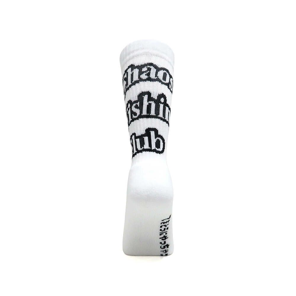 CHAOS FISHING CLUB SOCKS カオスフィッシングクラブ ソックス 靴下 1 PAC ARCH LOGO WHITE スケートボード スケボー 2