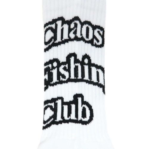CHAOS FISHING CLUB SOCKS カオスフィッシングクラブ ソックス 靴下 1 PAC ARCH LOGO WHITE スケート4