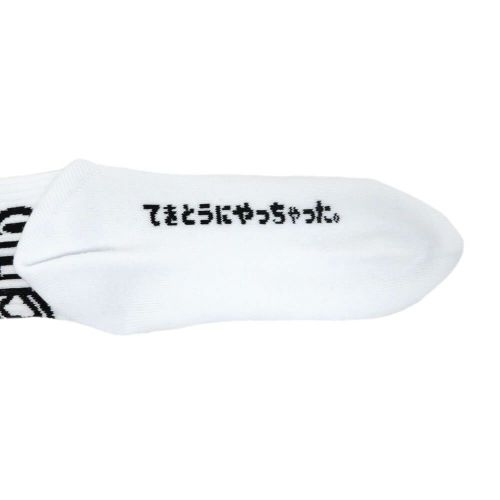 CHAOS FISHING CLUB SOCKS カオスフィッシングクラブ ソックス 靴下 1 PAC ARCH LOGO WHITE スケートボード スケボー 5