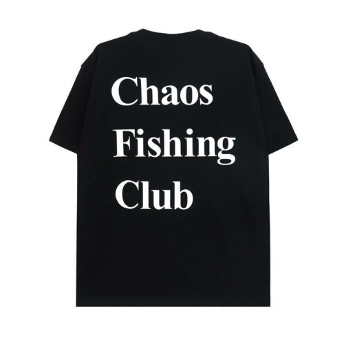 CHAOS FISHING CLUB T-SHIRT カオスフィッシングクラブ Tシャツ LOGO BLACK スケートボード スケボー 