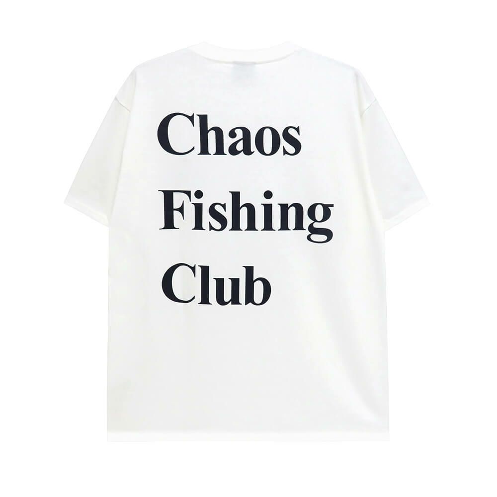 CHAOS FISHING CLUB T-SHIRT カオスフィッシングクラブ Tシャツ LOGO WHITE スケートボード スケボー 