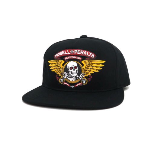POWELL PERALTA CAP パウエルペラルタ キャップ WINGED RIPPER SNAPBACK BLACK スケートボード スケボー 