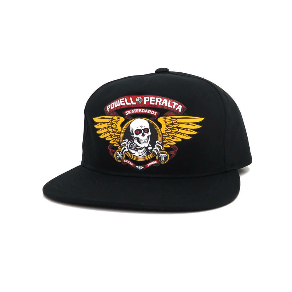 POWELL PERALTA CAP パウエルペラルタ キャップ WINGED RIPPER SNAPBACK BLACK スケートボード スケボー 