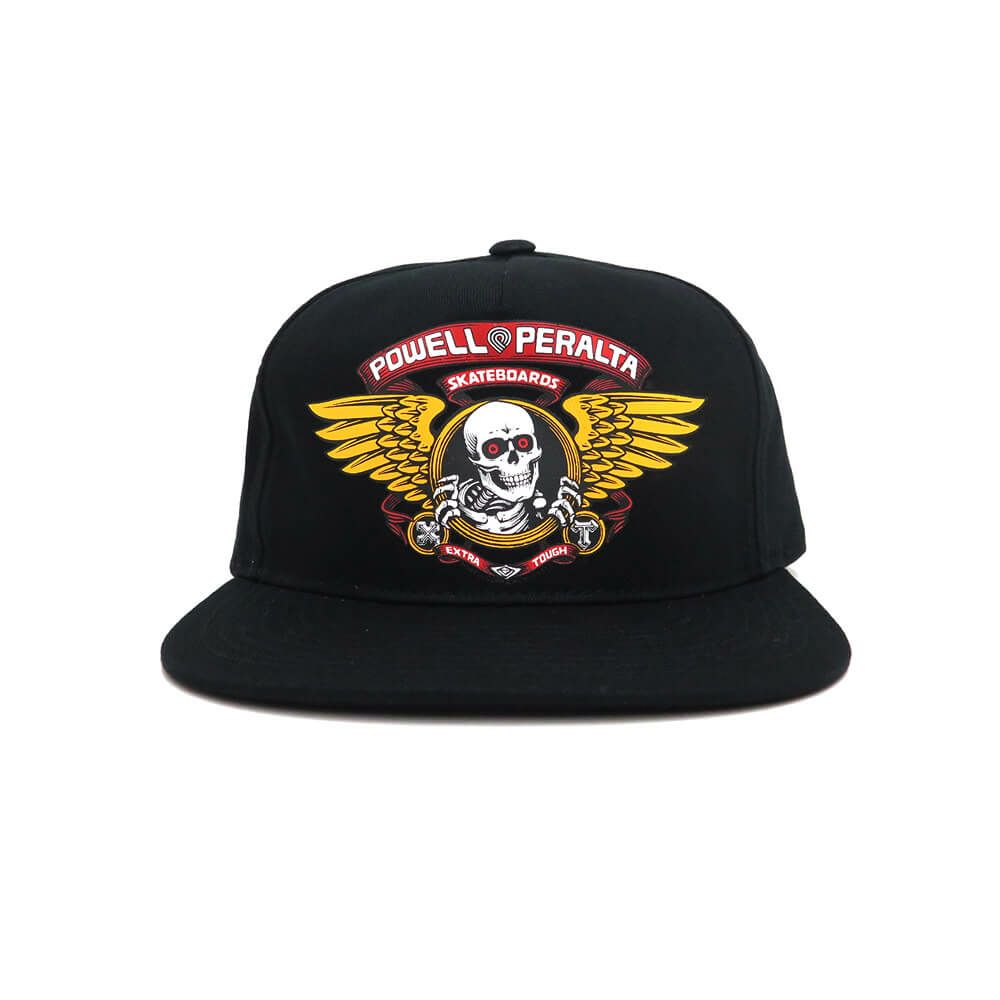 POWELL PERALTA CAP パウエルペラルタ キャップ WINGED RIPPER SNAPBACK BLACK スケートボード スケボー 1