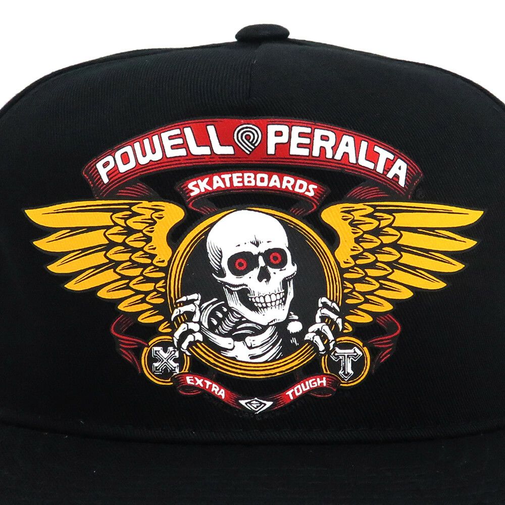 POWELL PERALTA CAP パウエルペラルタ キャップ WINGED RIPPER SNAPBACK BLACK スケートボード スケボー 4
