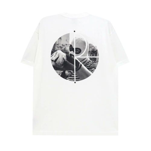 POLAR T-SHIRT ポーラー Tシャツ KLEZ FILL LOGO WHITE スケートボード スケボー 
