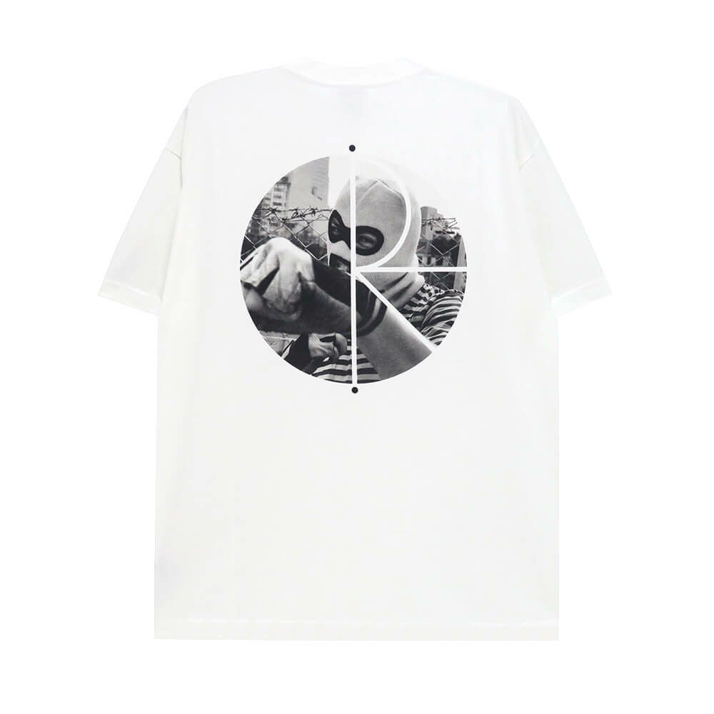 POLAR T-SHIRT ポーラー Tシャツ KLEZ FILL LOGO WHITE スケートボード スケボー 