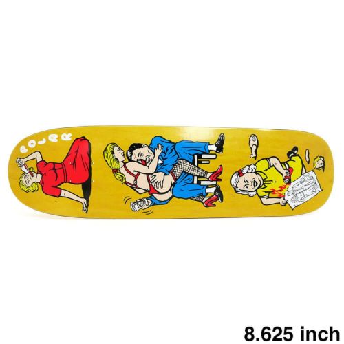 POLAR DECK ポーラー デッキ TEAM FAMILY AFFAIR YELLOW STAIN 8.625 P9 SHAPE スケートボード スケボー 1
