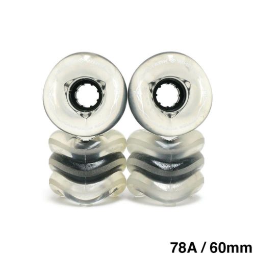 SHARK WHEEL シャークウィール ソフトウィール（クルーザー） CALIFORNIA ROLL（78A）CLEAR BLACK HUB 60mm スケートボード スケボー 1
