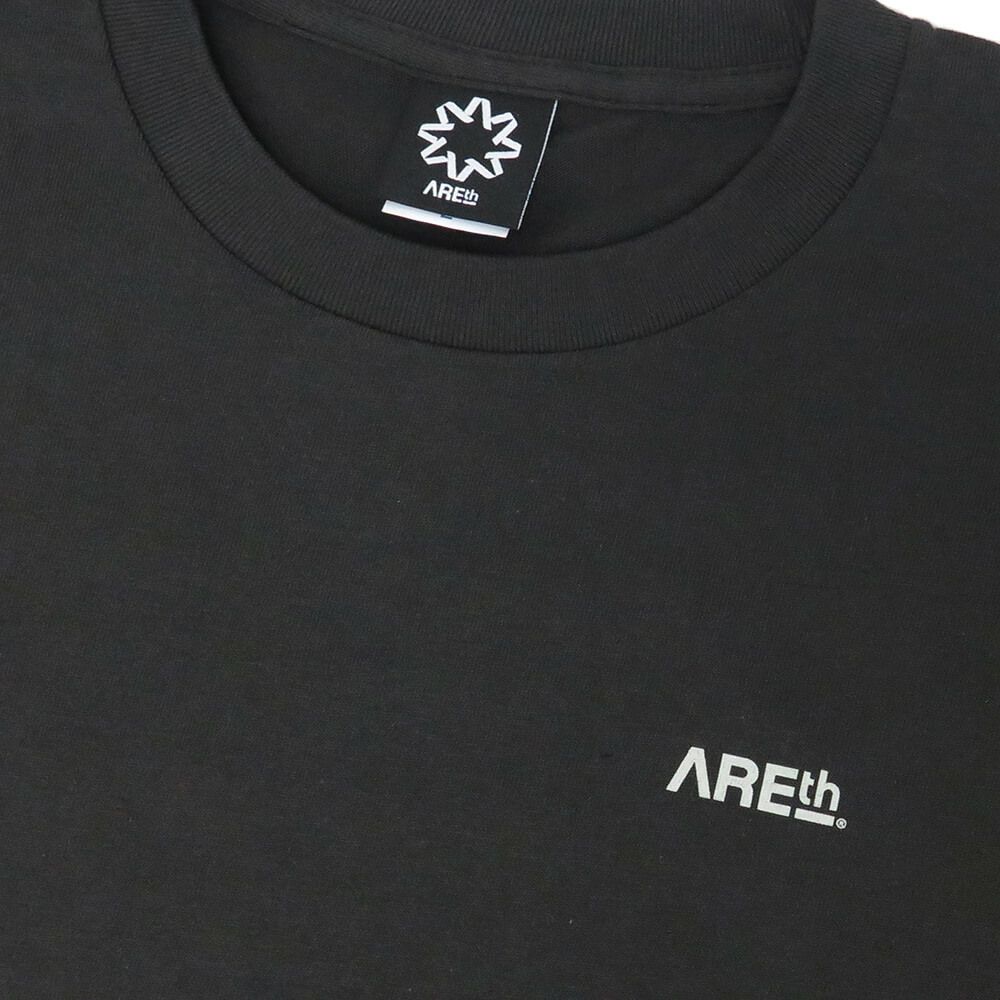 ARETH T-SHIRT アース Tシャツ SUN LOGO SUMI BLACK スケートボード スケボー 2