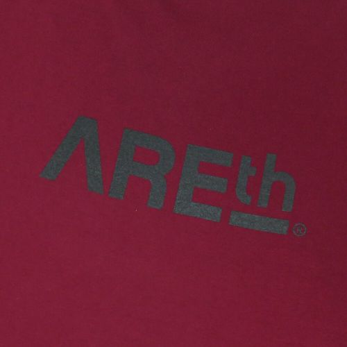 ARETH T-SHIRT アース Tシャツ LOGO BURGUNDY スケートボード スケボー 3