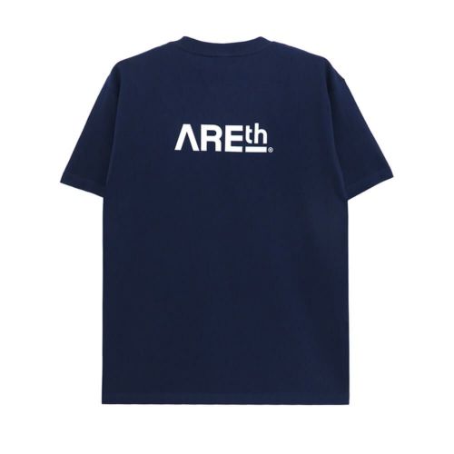 ARETH T-SHIRT アース Tシャツ LOGO NAVY スケートボード スケボー 