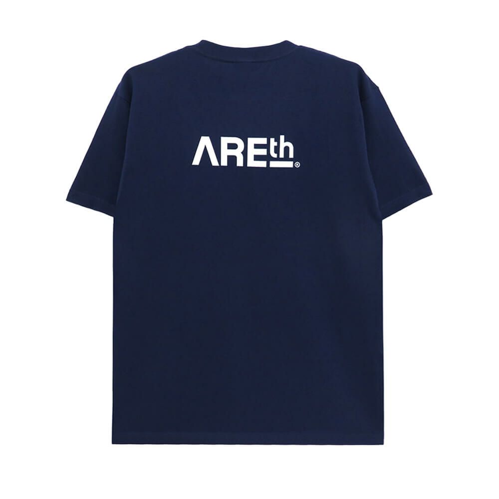 ARETH T-SHIRT アース Tシャツ LOGO NAVY スケートボード スケボー 