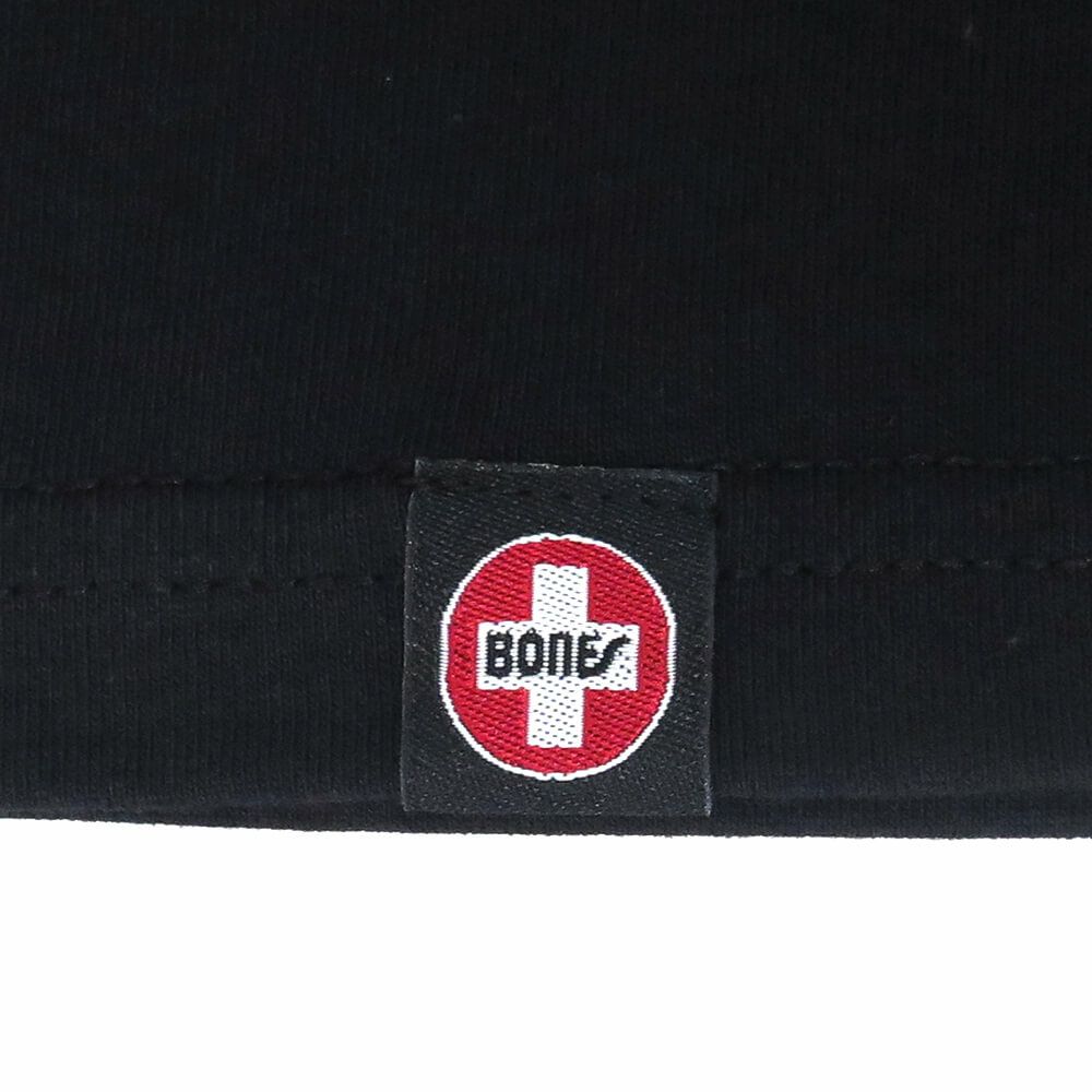 BONES T-SHIRT ボーンズ Tシャツ SWISS SHIELD BLACK スケートボード スケボー 2