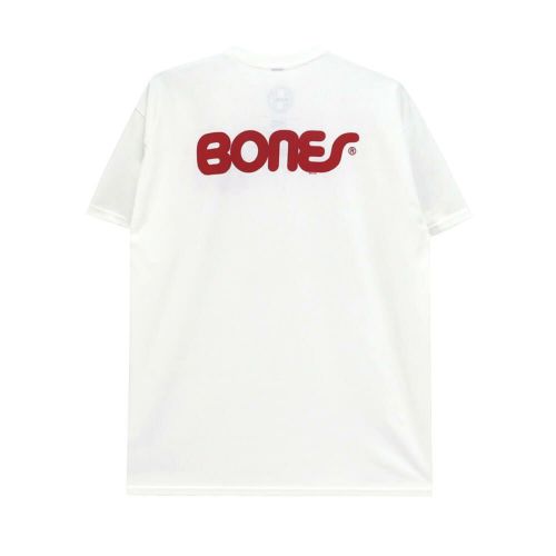 BONES T-SHIRT ボーンズ Tシャツ SWISS TEXT WHITE スケートボード スケボー 