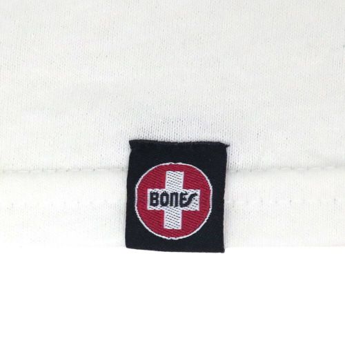 BONES T-SHIRT ボーンズ Tシャツ SWISS TEXT WHITE スケートボード スケボー 4