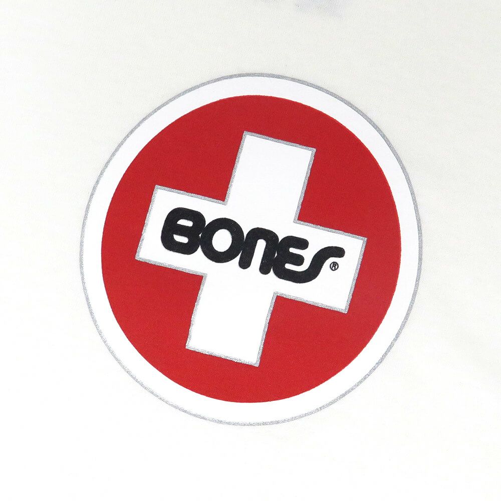 BONES T-SHIRT ボーンズ Tシャツ SWISS CIRCLE WHITE スケートボード スケボー 1