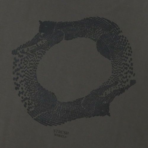 STRUSH T-SHIRT ストラッシュ Tシャツ PANTHER ART BY GURU KATO HAZY BLACK スケートボード スケボー 3