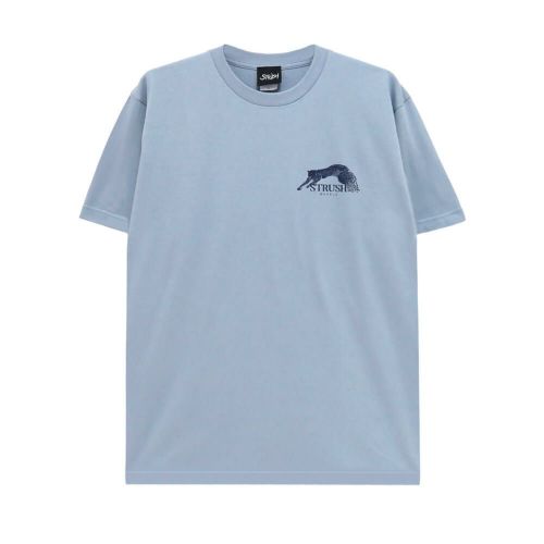 STRUSH T-SHIRT ストラッシュ Tシャツ PANTHER ART BY GURU KATO ACID BLUE スケートボード スケボー 1