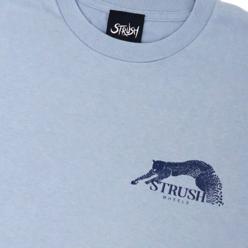 STRUSH T-SHIRT ストラッシュ Tシャツ PANTHER ART BY GURU KATO ACID BLUE スケートボード スケボー 2