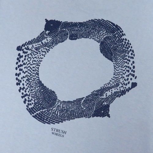 STRUSH T-SHIRT ストラッシュ Tシャツ PANTHER ART BY GURU KATO ACID BLUE スケートボード スケボー 3