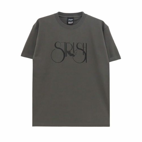STRUSH T-SHIRT ストラッシュ Tシャツ SMOKE LOGO HAZY BLACK スケートボード スケボー 