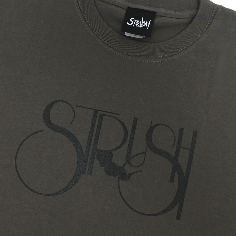 STRUSH T-SHIRT ストラッシュ Tシャツ SMOKE LOGO HAZY BLACK スケートボード スケボー 2
