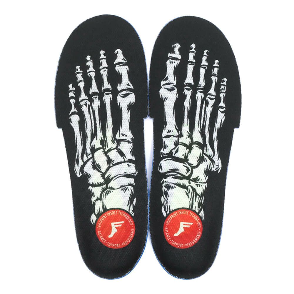 脅威の衝撃吸収 FOOTPRINT INSOLE フットプリント インソール KINGFOAM ORTHOTICS ELITE FLUID X SKELETON BLACK スケートボード スケボー 1