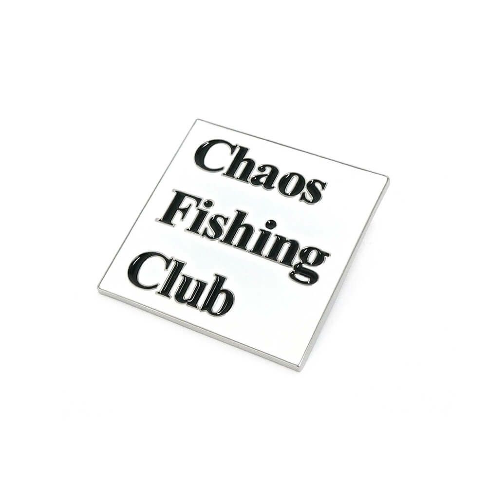 CHAOS FISHING CLUB BADGE カオスフィッシングクラブ バッジ LOGO PINS WHITE スケートボード スケボー 1
