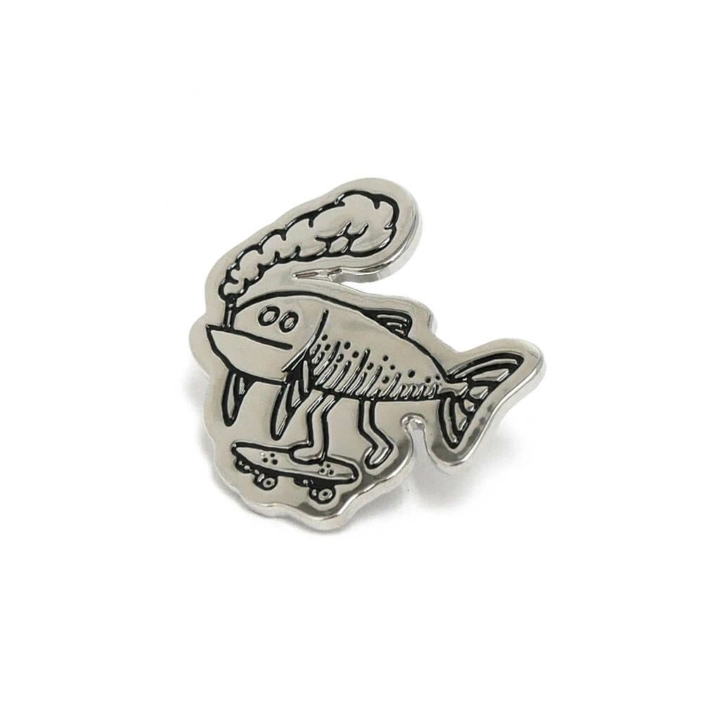 CHAOS FISHING CLUB BADGE カオスフィッシングクラブ バッジ OSAKANAKUN PINS SILVER スケートボード スケボー 1