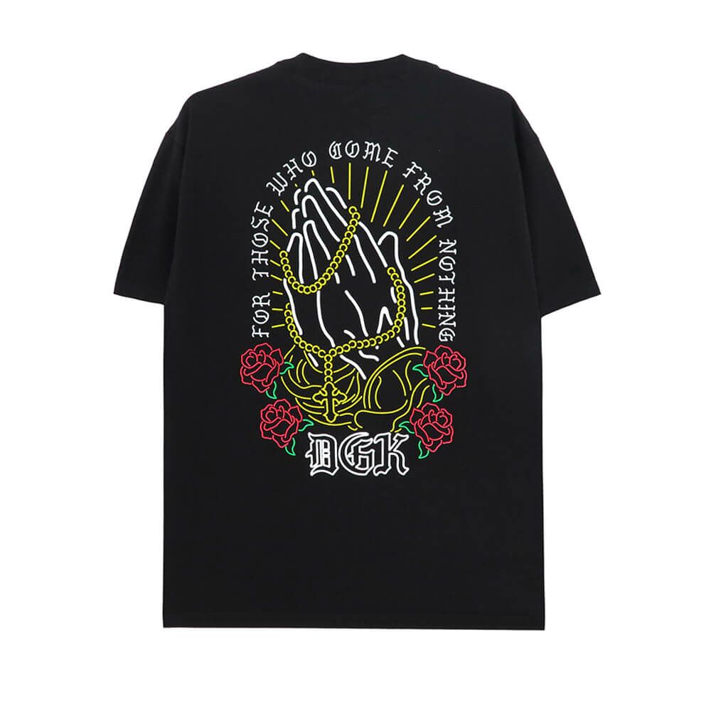 DGK T-SHIRT ディージーケー Tシャツ DEUS PUFF INK BLACK 