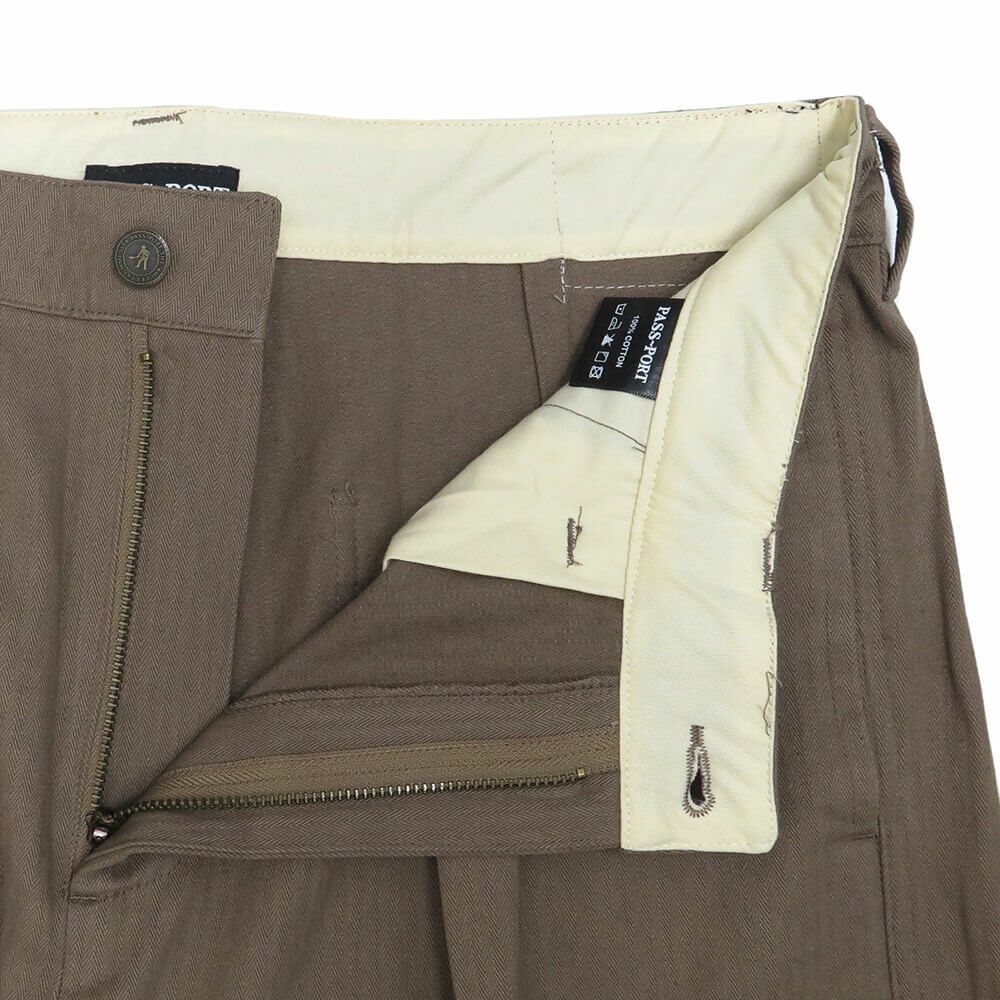 PASS~PORT PANTS パスポート パンツ ジーンズ HERRINGBONE LEAGUES CLUB LIGHT BROWN スケートボード スケボー 3