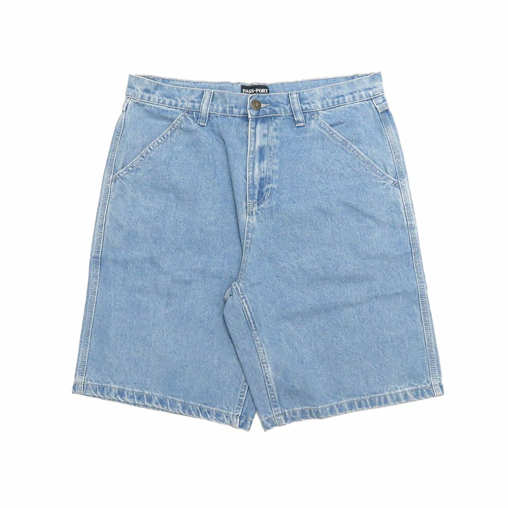 PASS~PORT SHORTS パスポート ショーツ WORKERS CLUB JEANS SHORT R42 WASHED LIGHT INDIGO スケートボード スケボー 