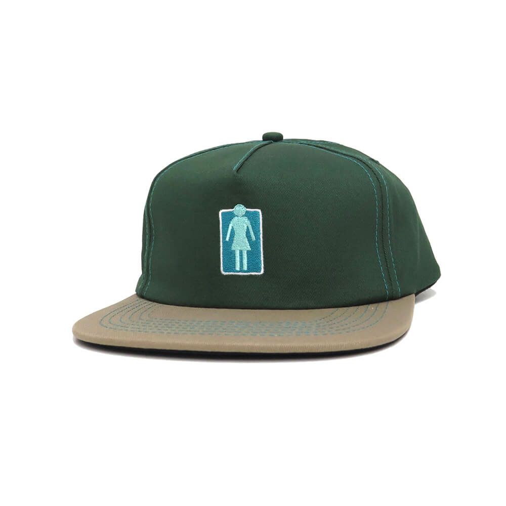 GIRL CAP ガール キャップ LOVERS OG 5 PANEL FOREST GREEN/BEIGE スケートボード スケボー 